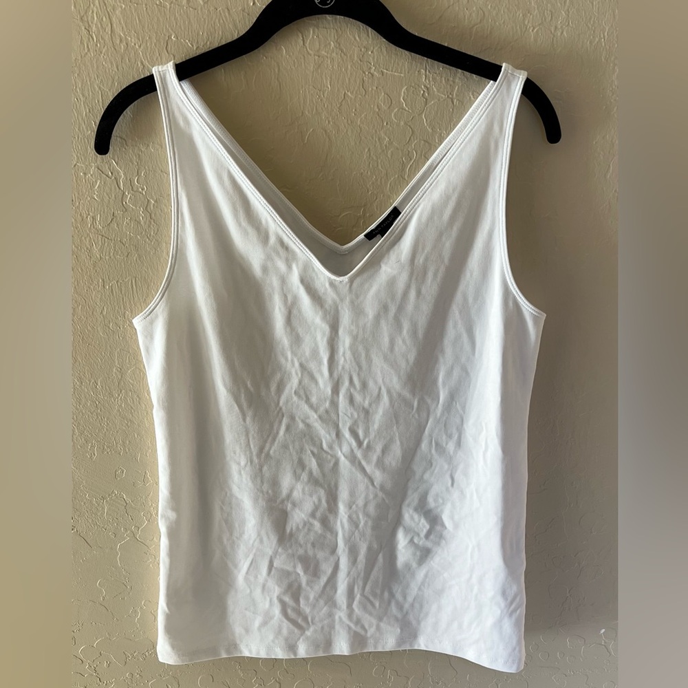 White Ann Taylor Tank Top, size L, NWT!